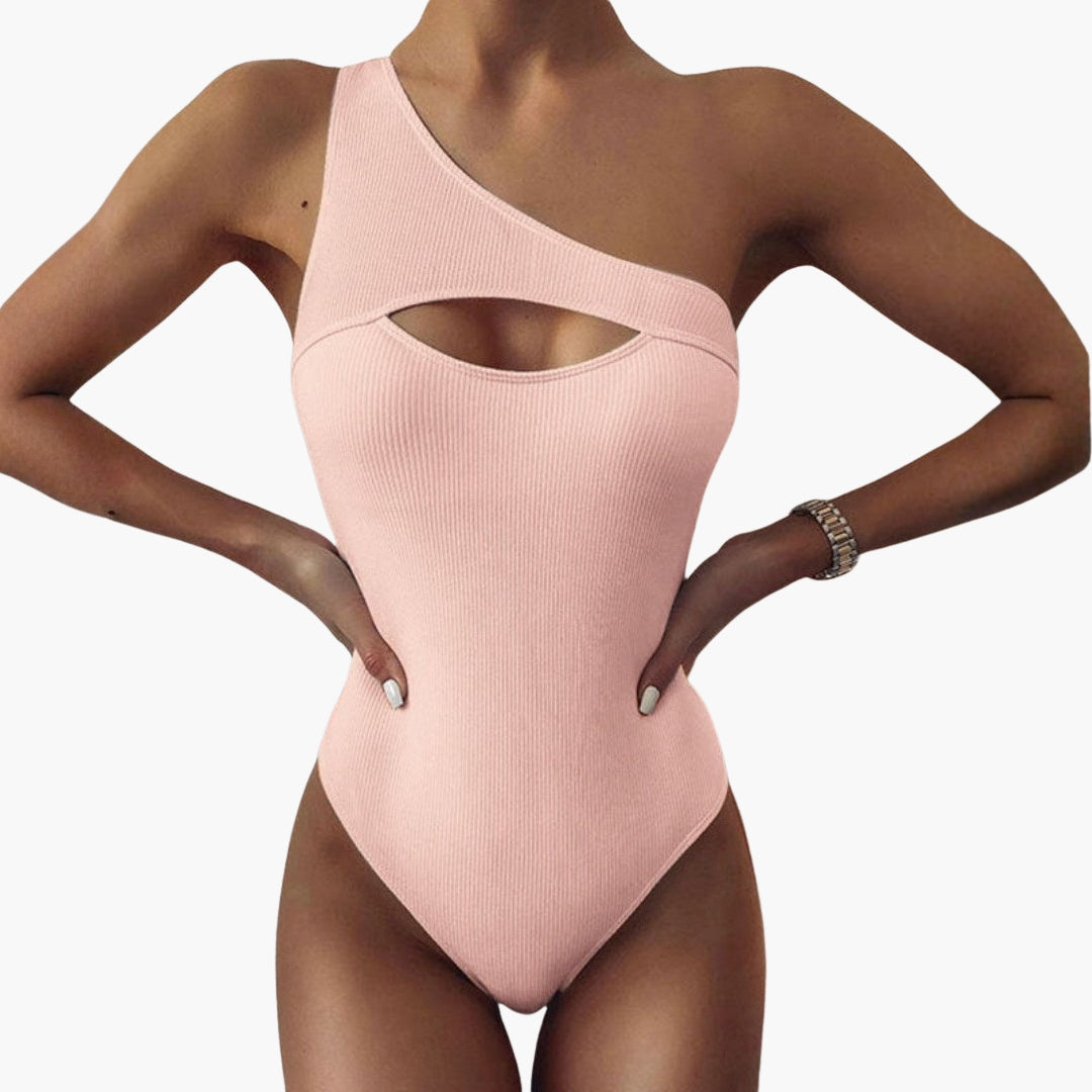 One-piece swimsuit for women with one shoulder