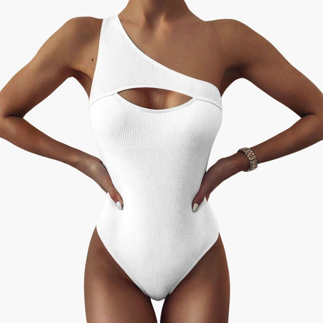 One-piece swimsuit for women with one shoulder