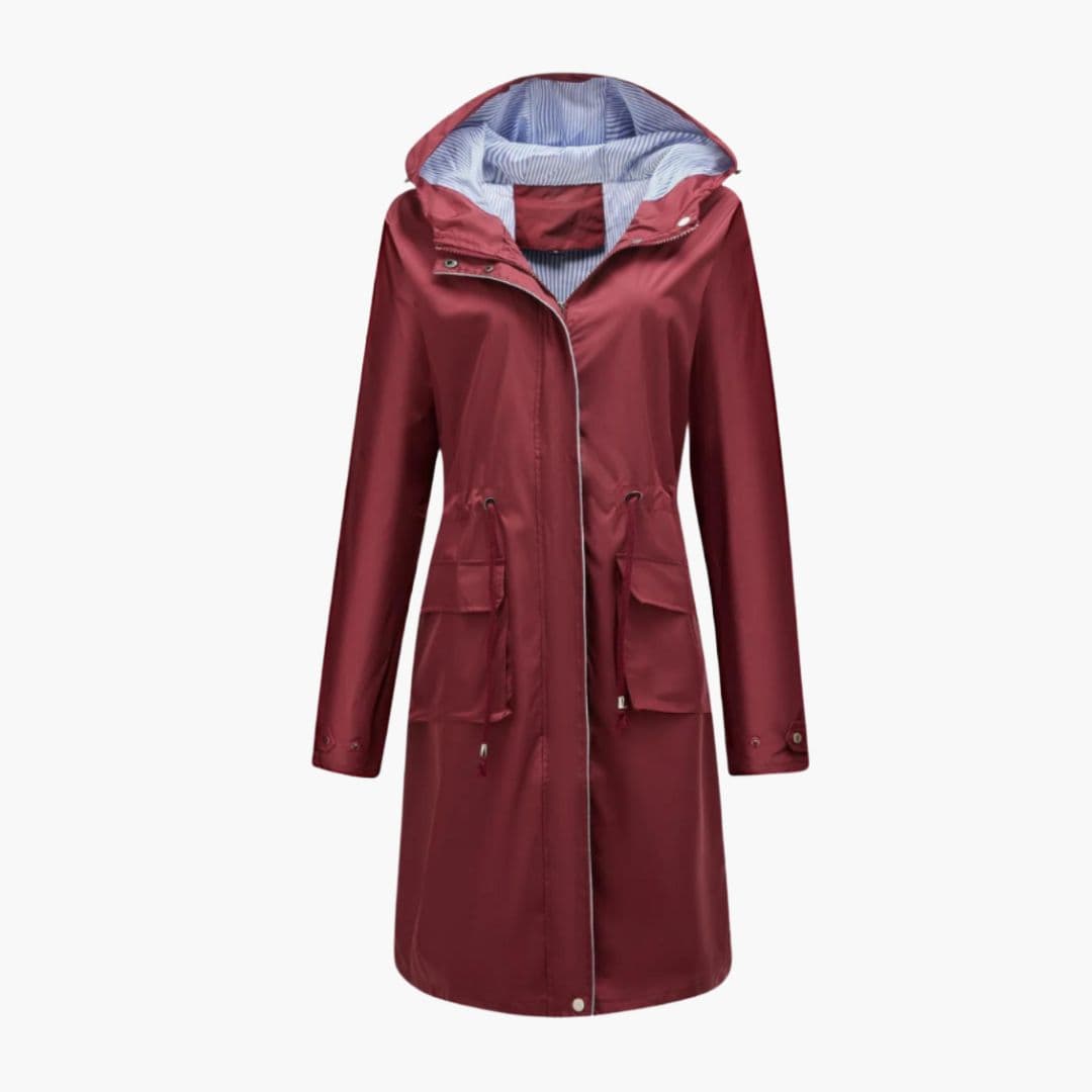 Manteau Femme à Capuche avec Taille Ajustable