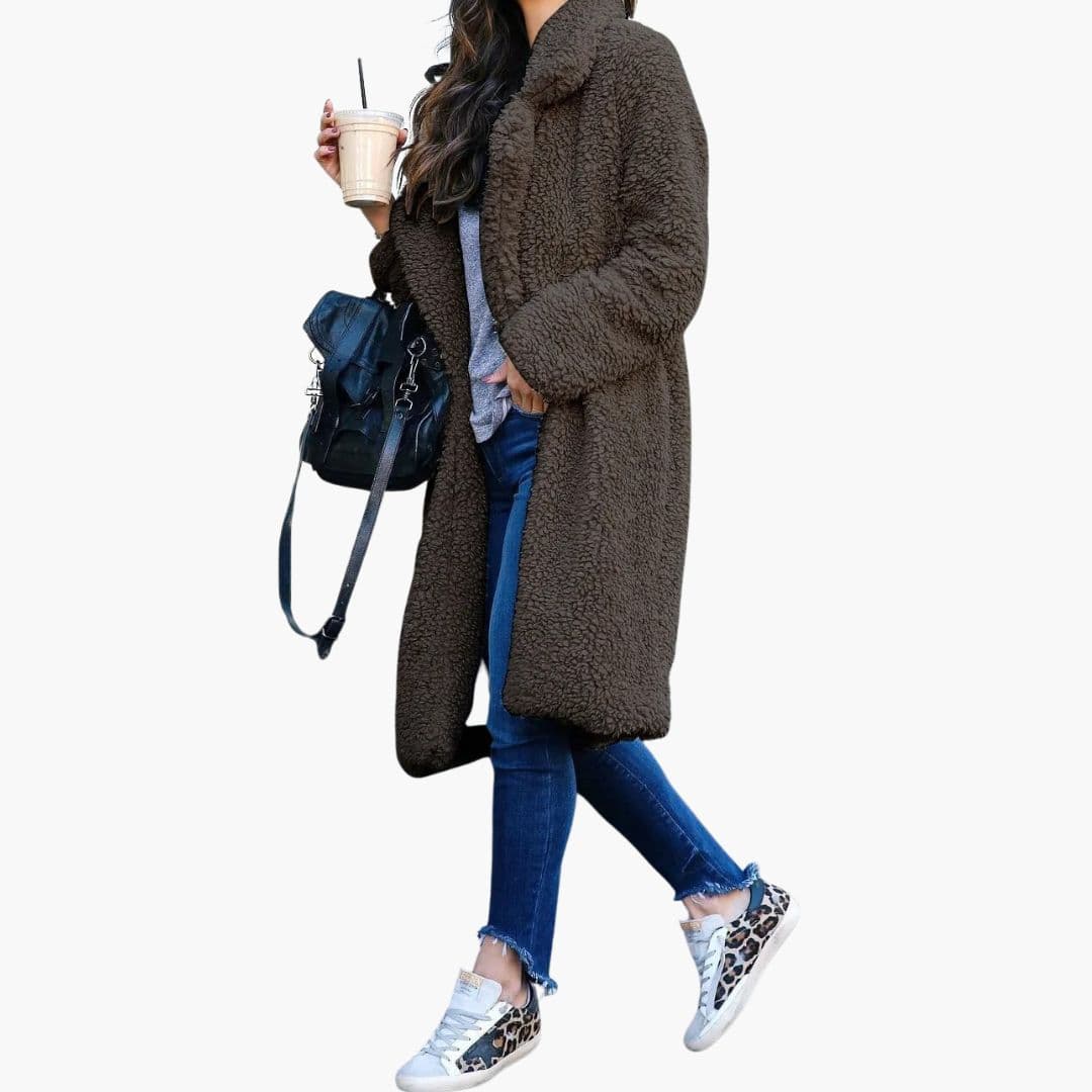 Manteau Long Femme à Ouverture Frontale