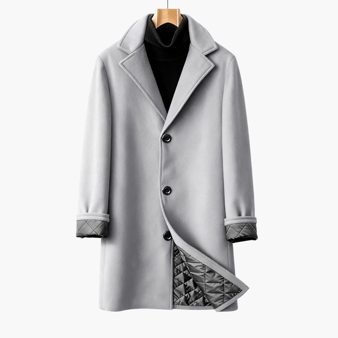 Manteau Long Homme avec Doublure Matelassée