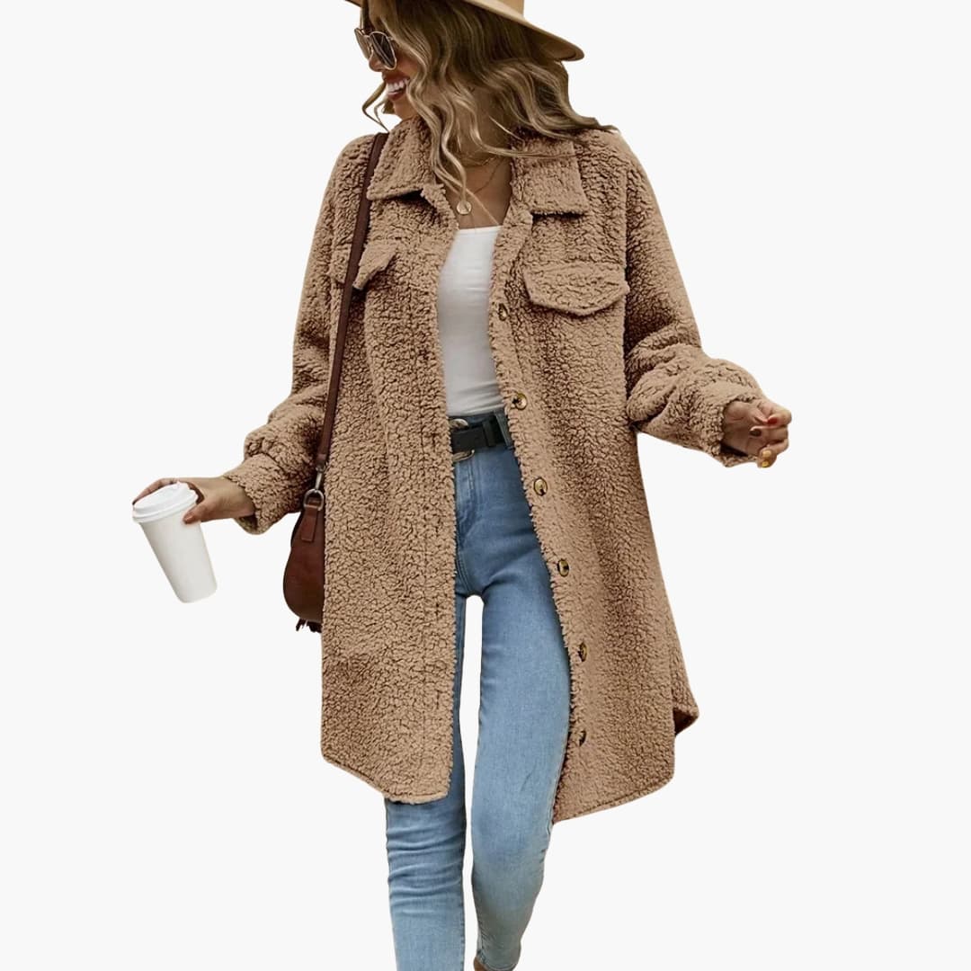 Manteau cardigan femme avec manches longues