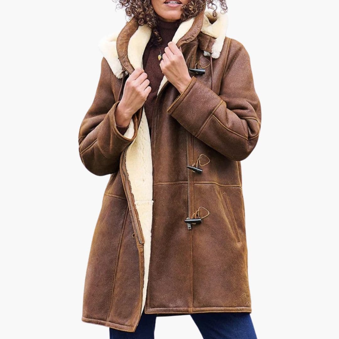 Manteau femme hiver avec capuche et doublure synthétique