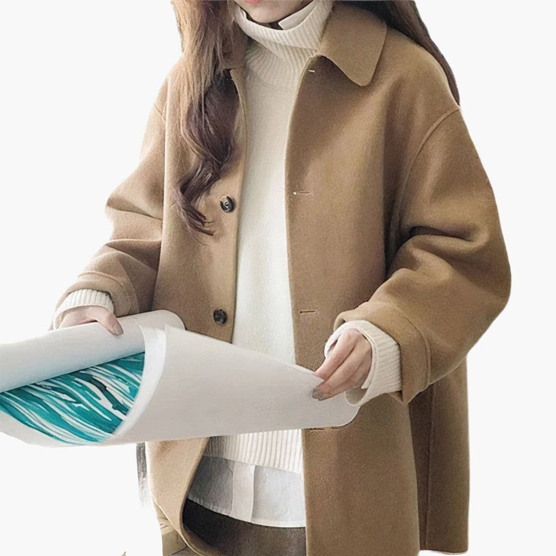 Manteau d'hiver pour femme avec col classique