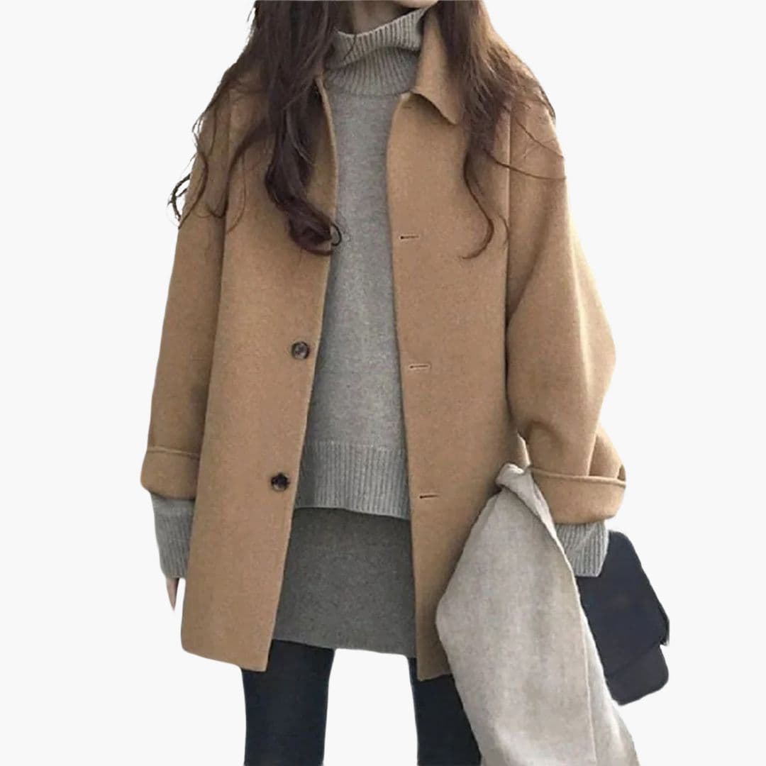 Manteau d'hiver pour femme avec col classique