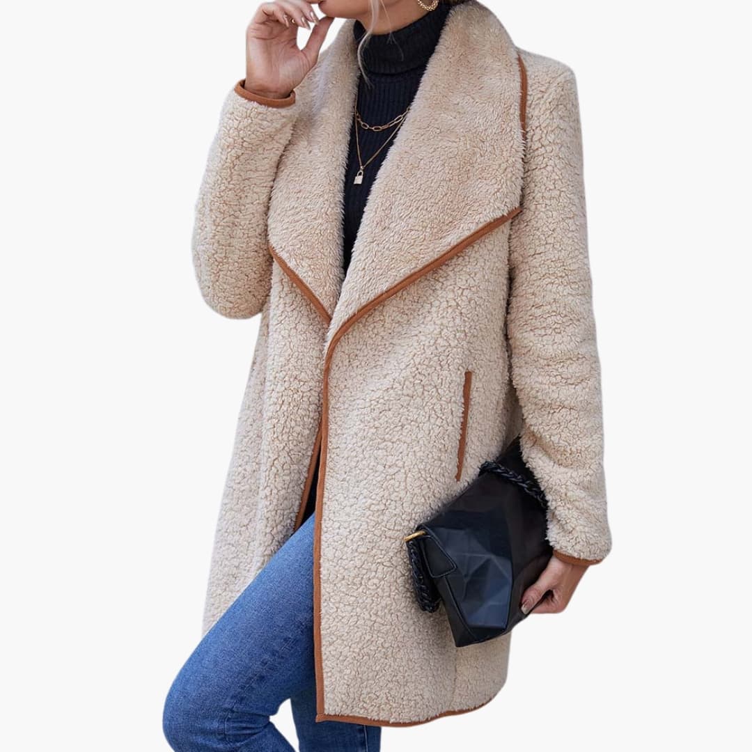 Manteau femme à ouverture frontale