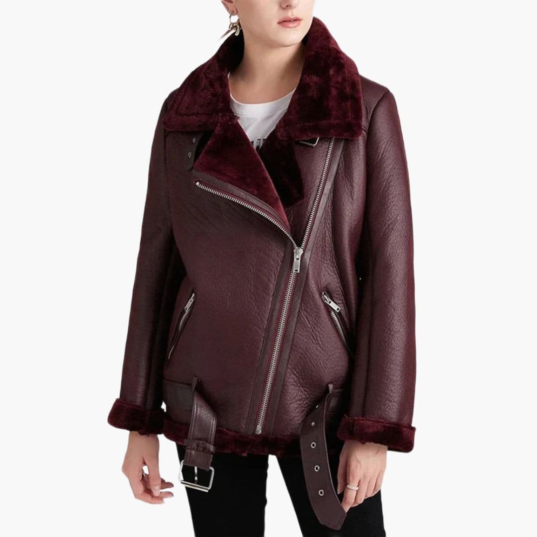 Manteau femme avec ceinture et poches zippées