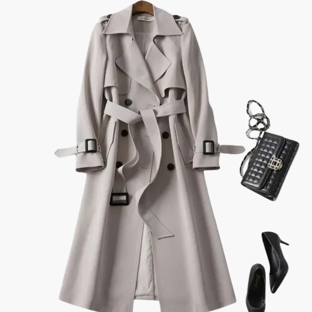 Damrock med dubbelknäppning och vävd yta