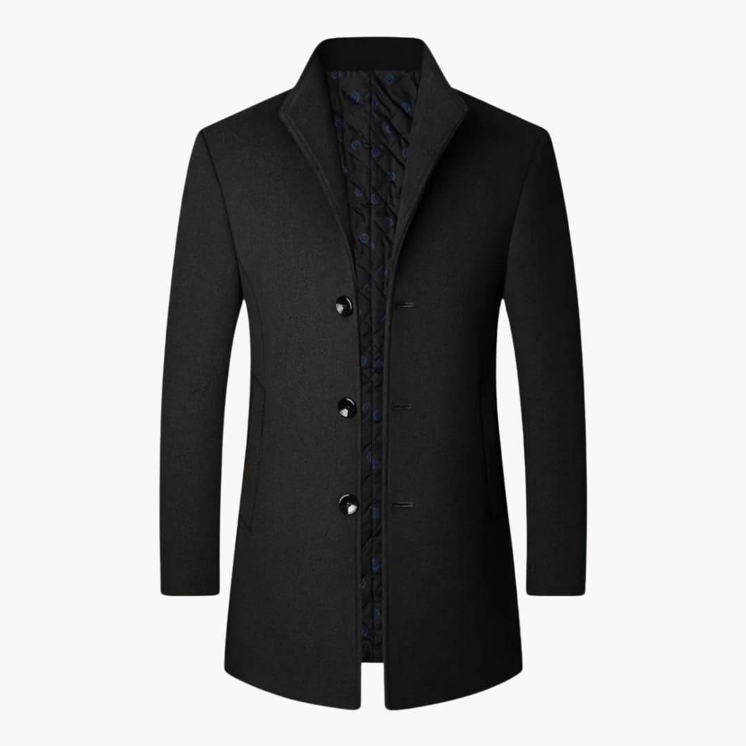 Manteau habillé pour homme avec fermeture boutonnée