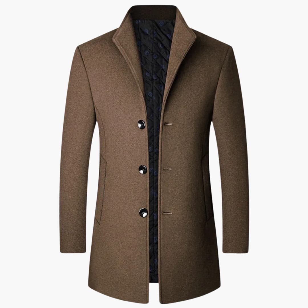 Manteau habillé pour homme avec fermeture boutonnée