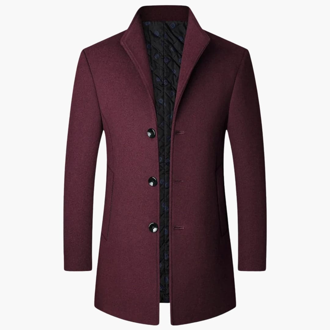 Manteau habillé pour homme avec fermeture boutonnée