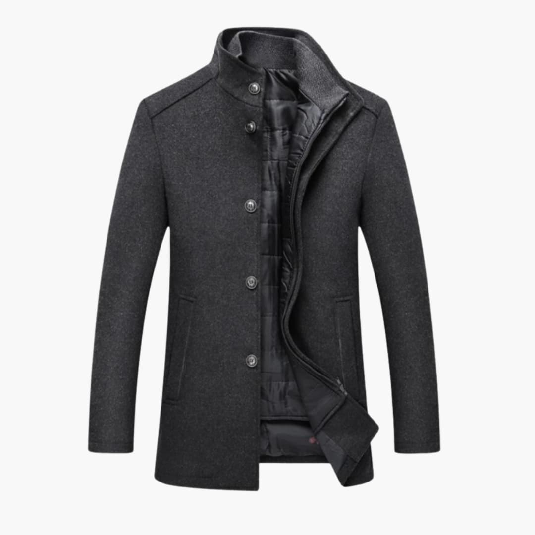 Manteau homme à manches longues avec boutons