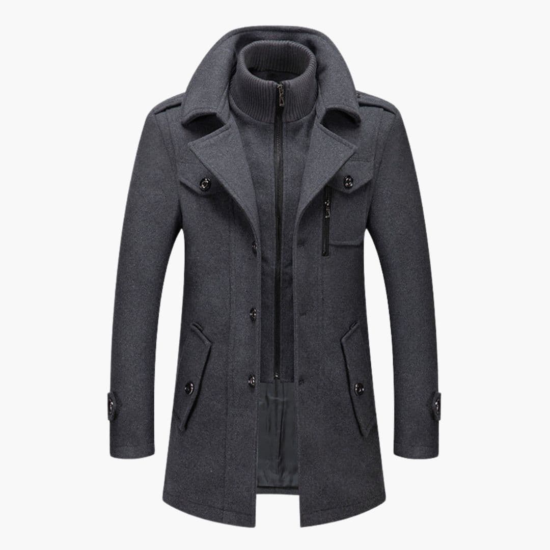 Manteau homme avec col structuré