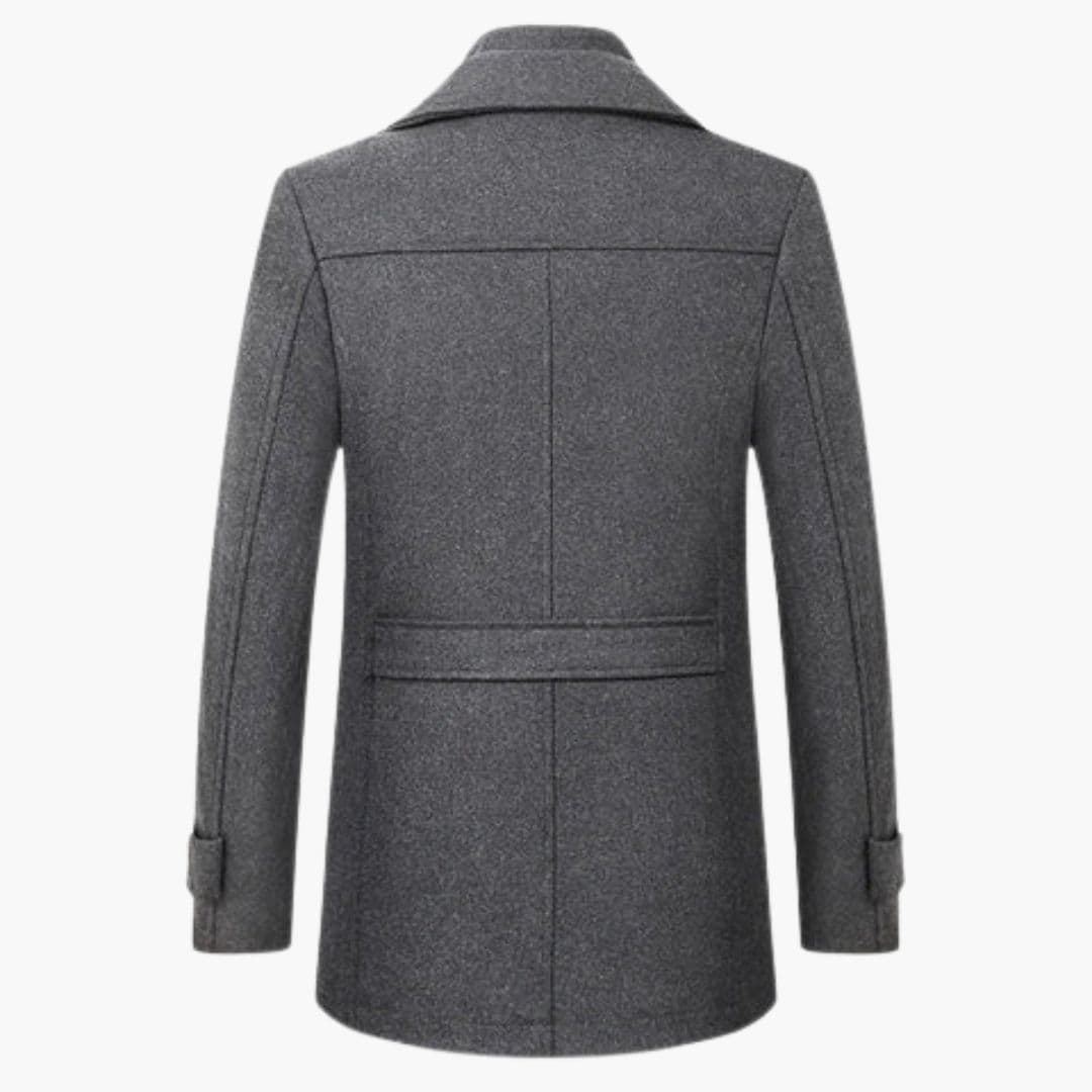 Manteau pour homme avec col à revers et fermeture éclair intérieure