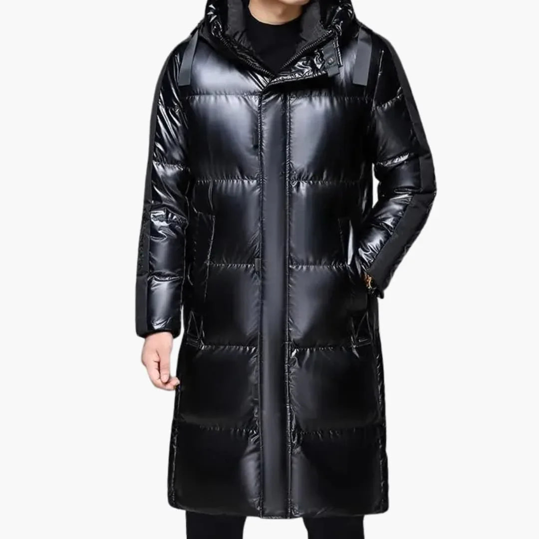 Manteau long homme avec capuche
