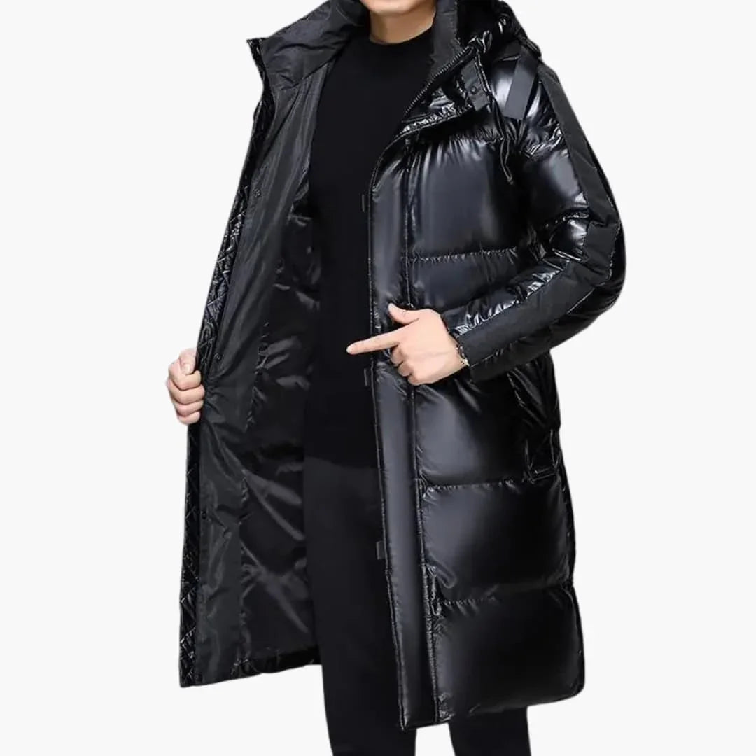 Manteau long homme avec capuche