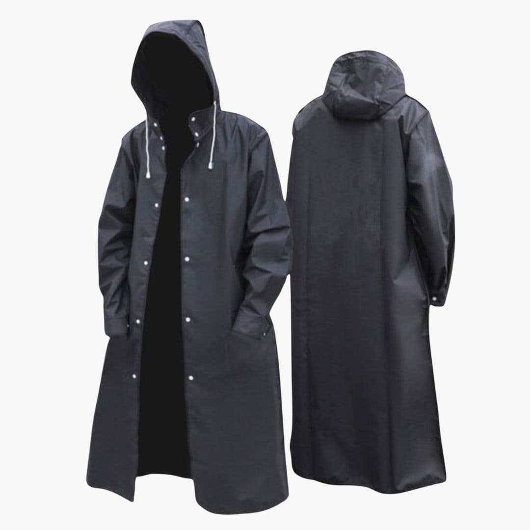 Manteau long homme avec capuche intégrée