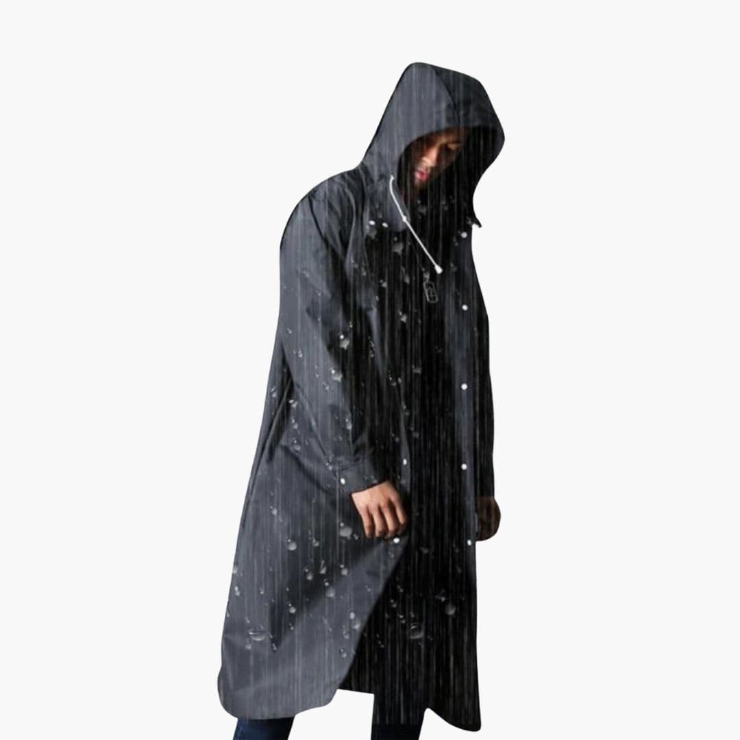 Manteau long homme avec capuche intégrée