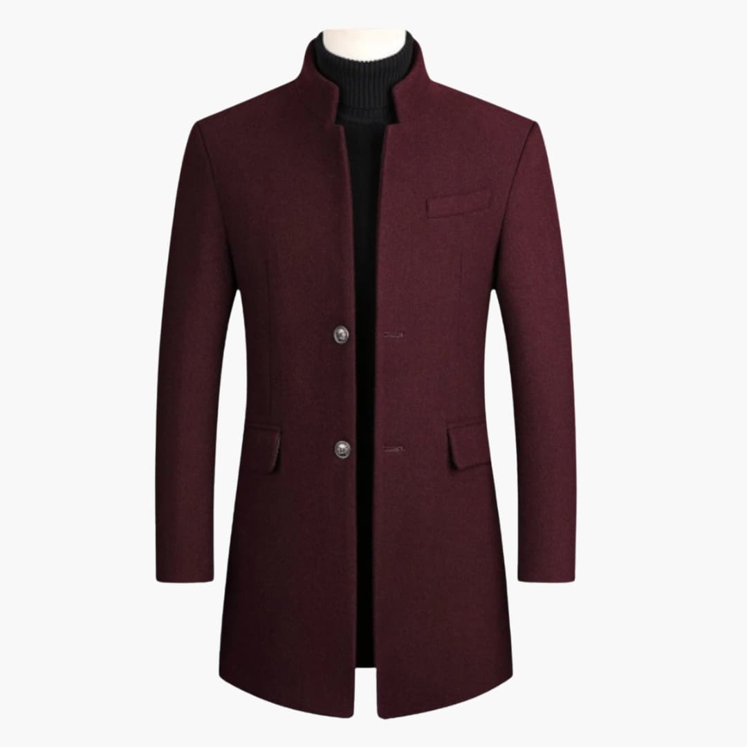 Manteau long pour homme avec fermeture à boutons