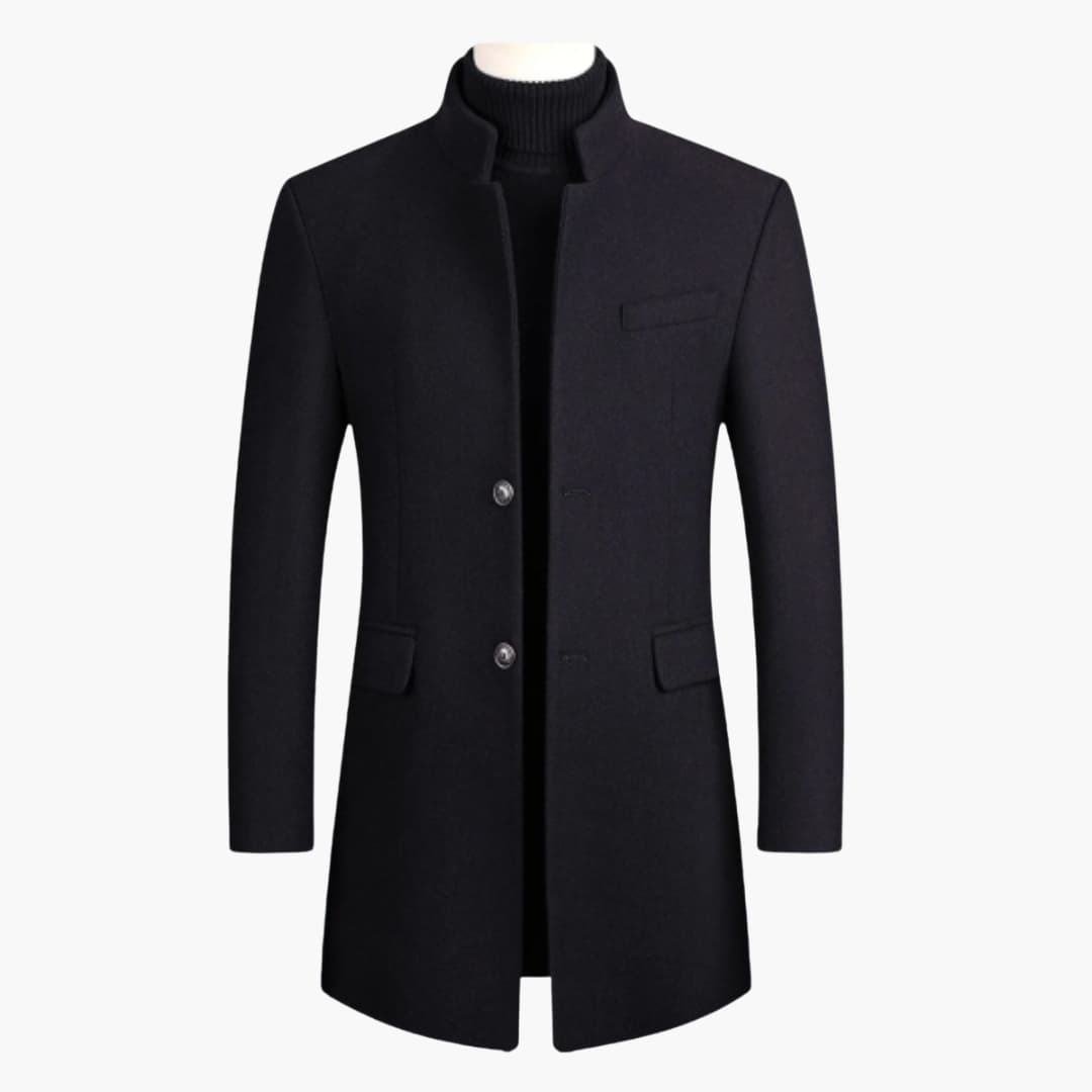 Manteau long pour homme avec fermeture à boutons