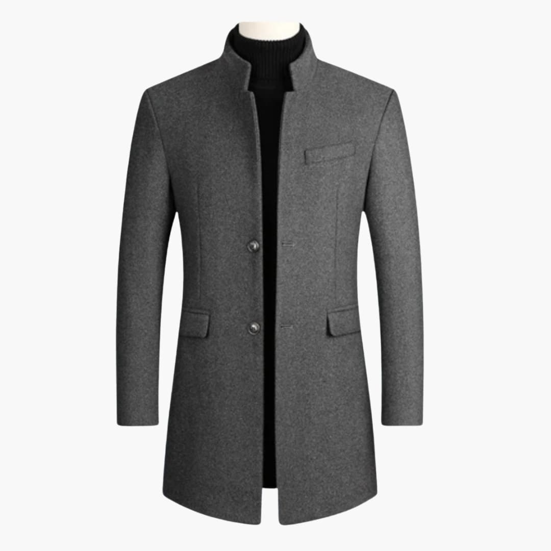 Manteau long pour homme avec fermeture à boutons
