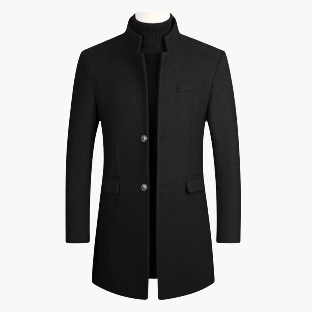 Manteau long pour homme avec fermeture à boutons
