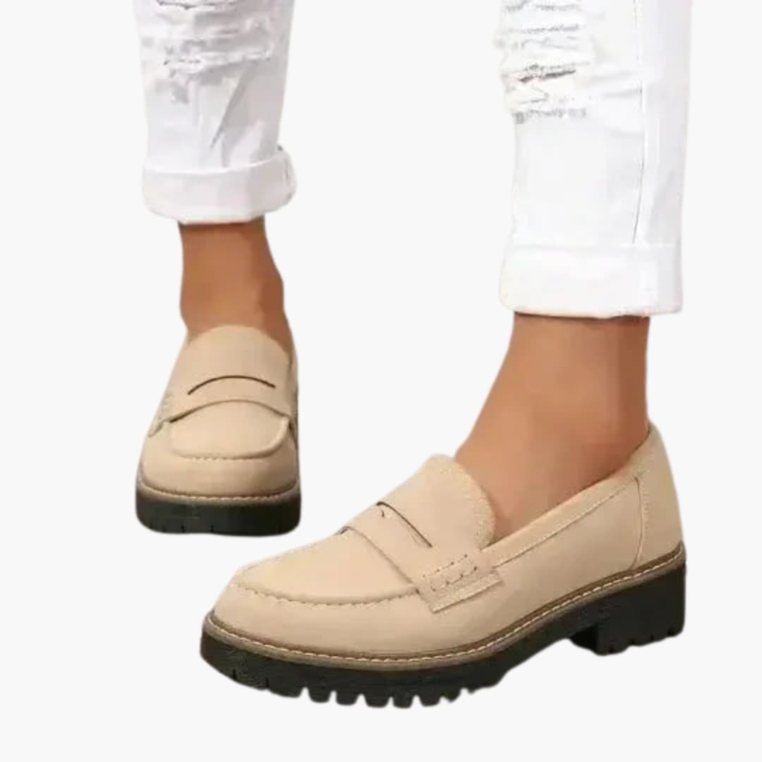 Mocassins pour femme à enfiler avec semelle épaisse