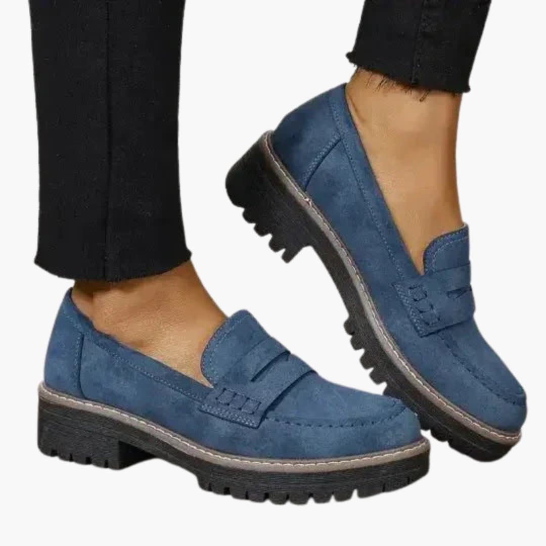 Mocassins pour femme à enfiler avec semelle épaisse