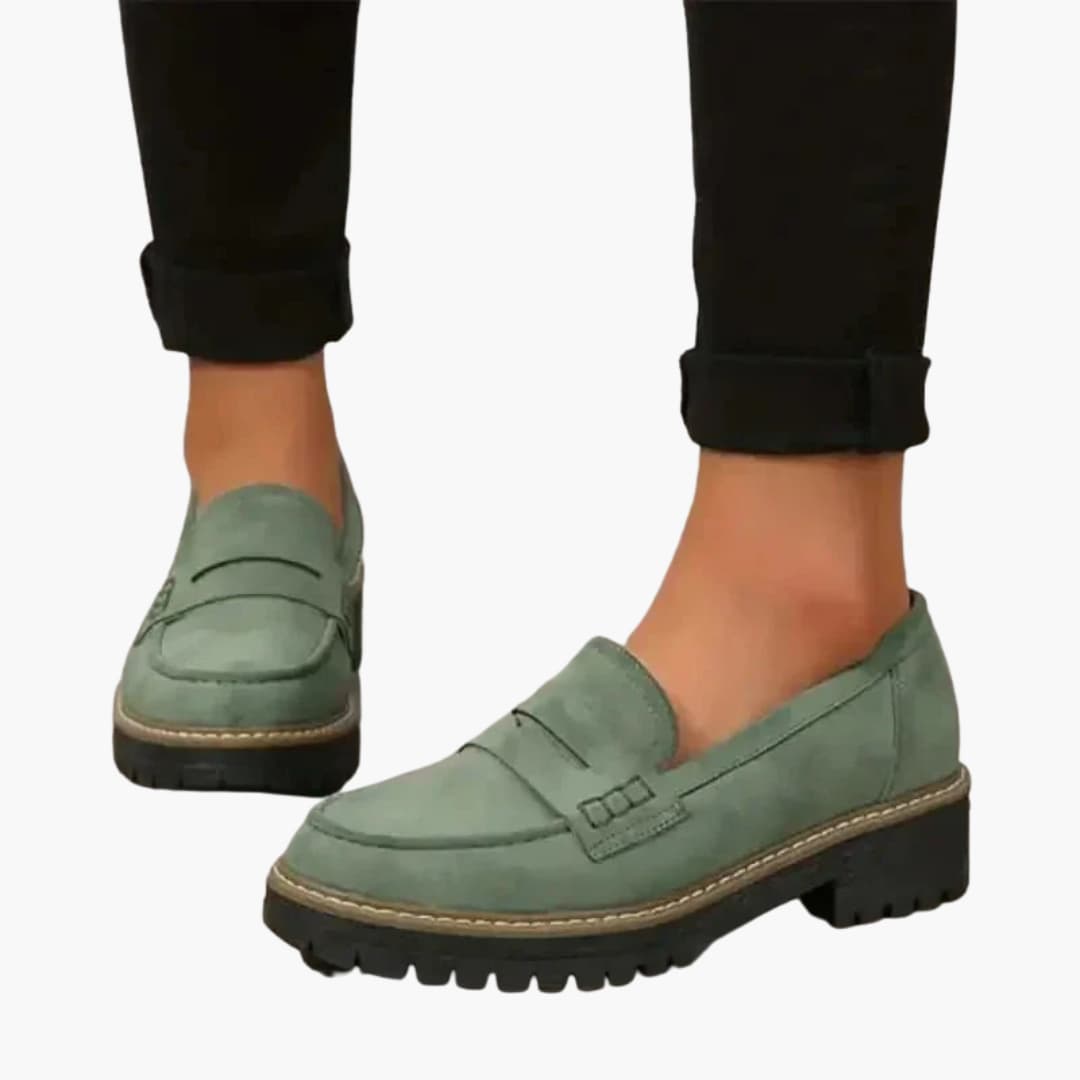 Mocassins pour femme à enfiler avec semelle épaisse