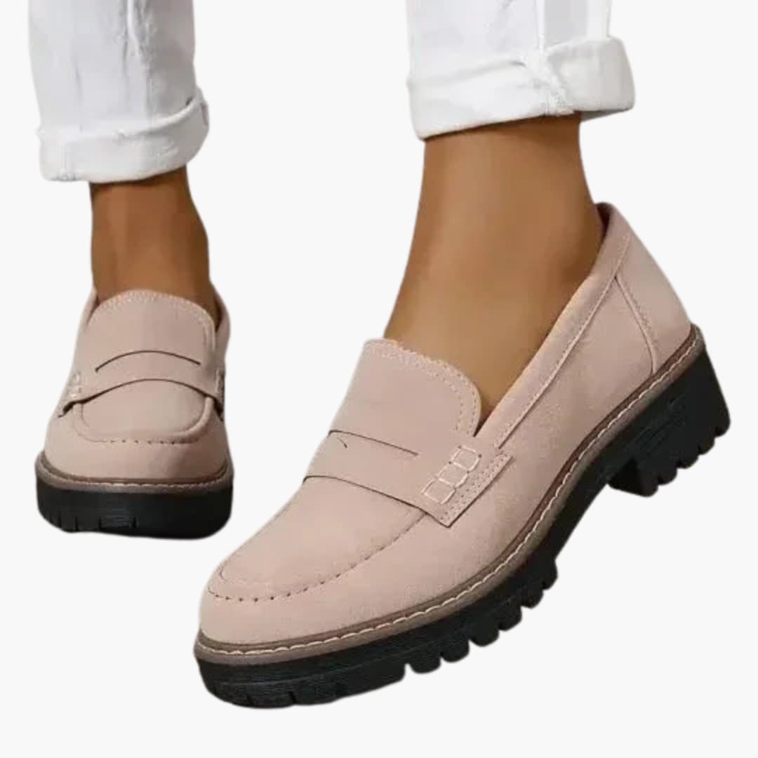 Mocassins pour femme à enfiler avec semelle épaisse