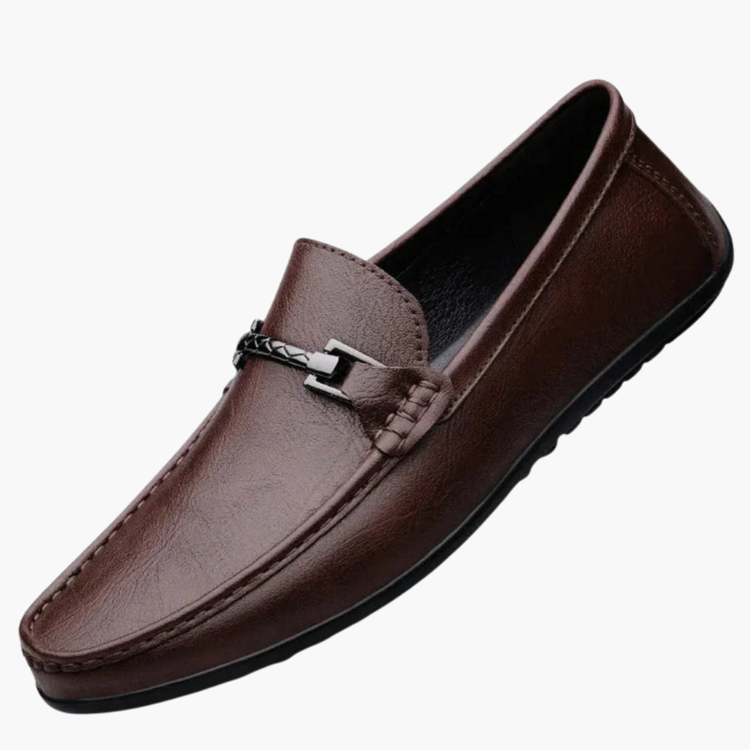 Mocassins pour homme à enfiler, coupe basse et semelle flexible