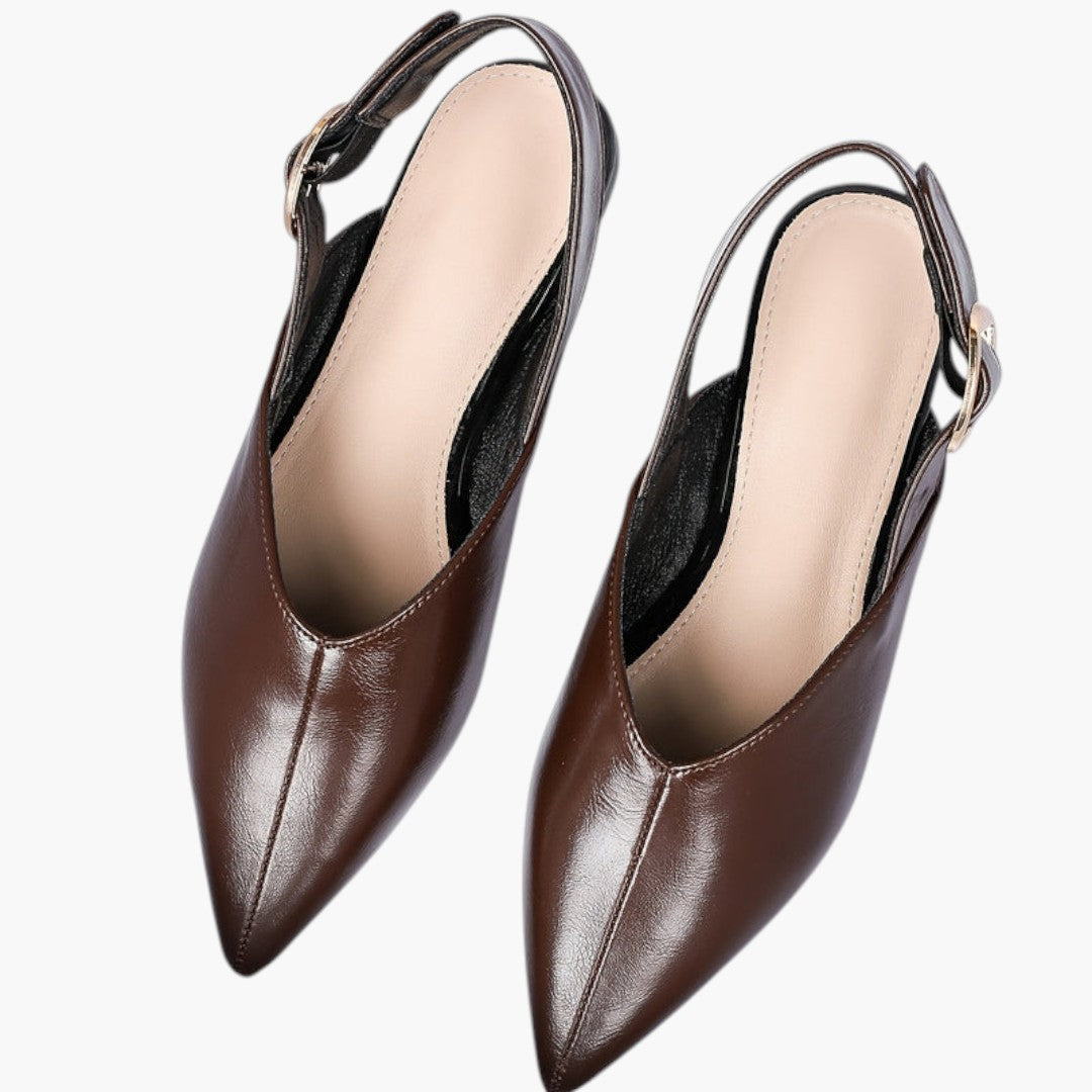 Mules Femme avec Bout Pointu et Fermeture Boucle