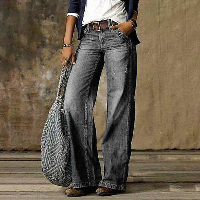 Jean femme slim extensible | Taille mi-haute, liberté de mouvement | Style casual chic au quotidien