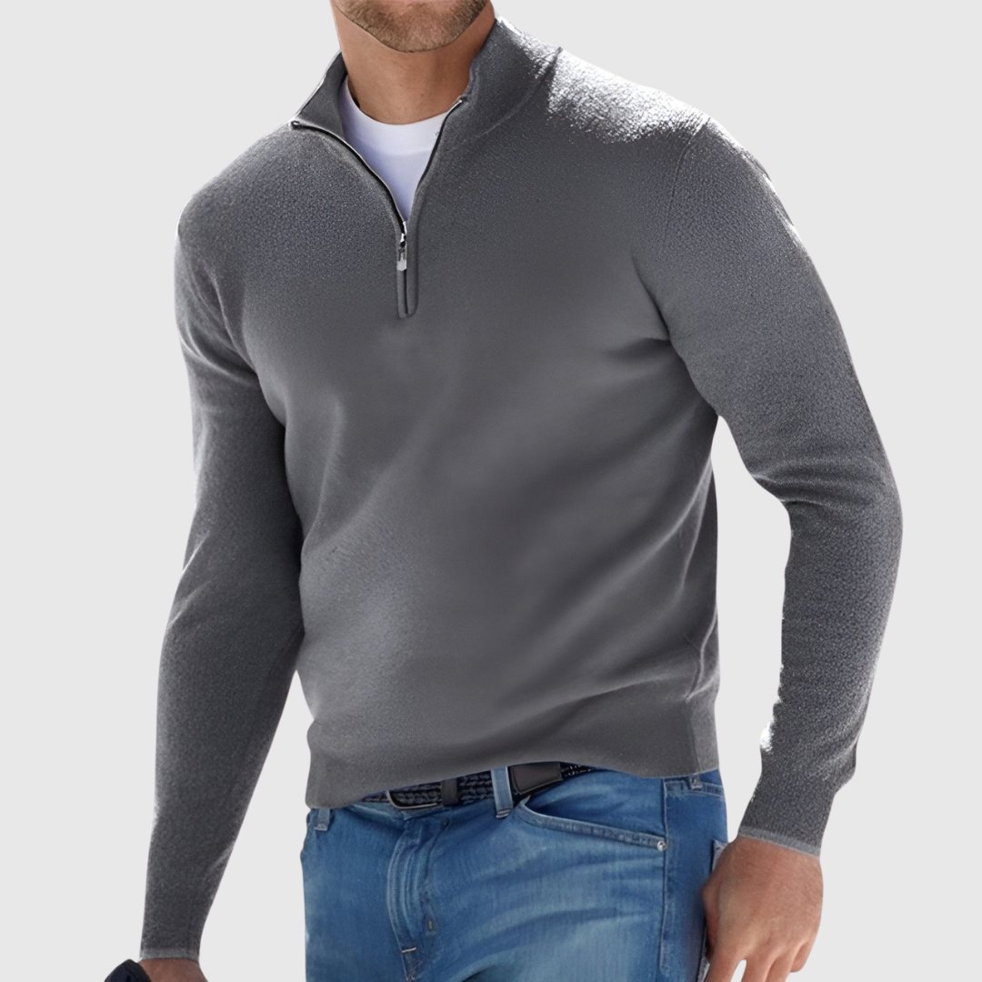 Pull Zippé Homme Élégant et Confortable | Style Polyvalent Automne Hiver