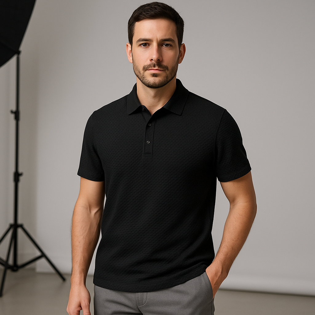 Polo homme à manches courtes léger avec col classique
