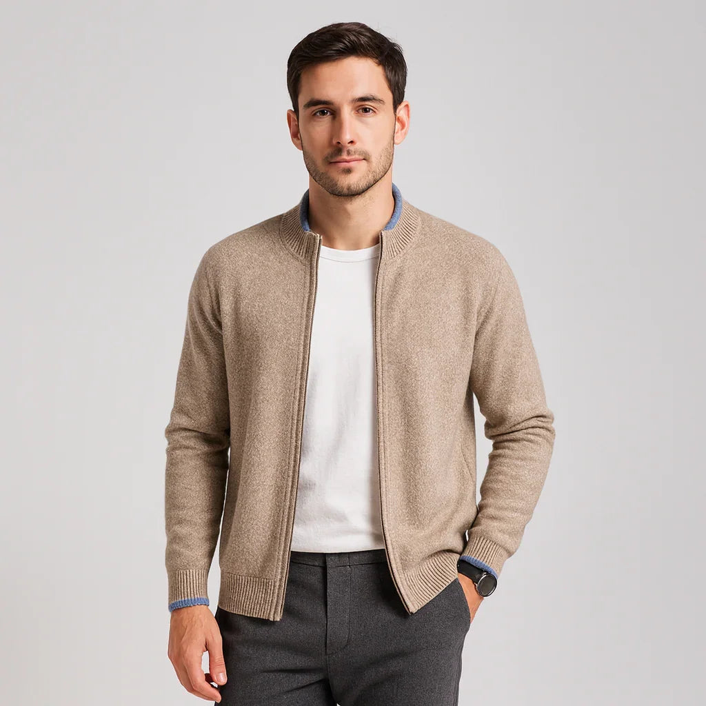 Kingston | Luxuriöse Merino-Weichheit Herren Zip-Pullover