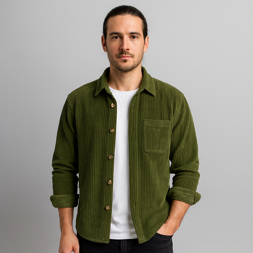 Surchemise homme velours côtelé | Élégante et confortable pour l'automne
