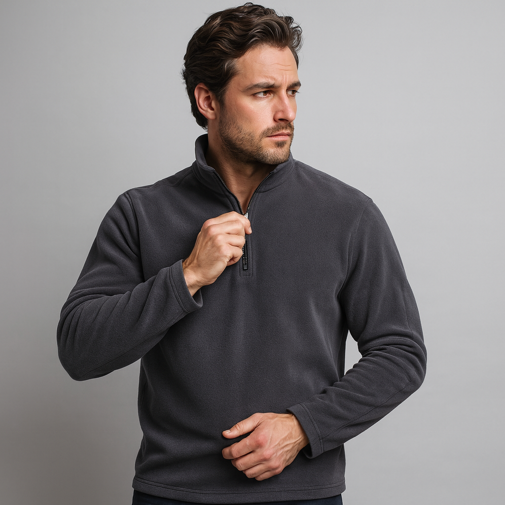 Pull Zippé Polaire Homme Confortable et Facile d’Entretien | Style Polyvalent Automne Hiver