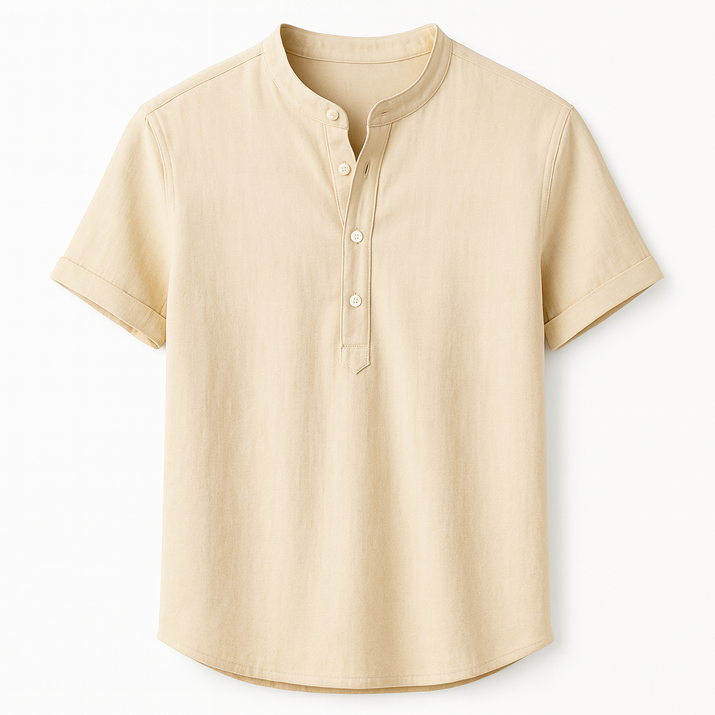 Chemise homme | Coupe décontractée structurée | Col classique, manches longues, coloris kaki