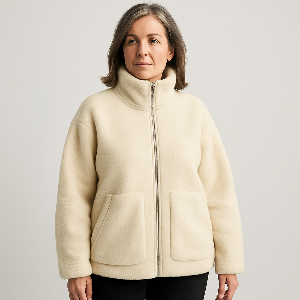 Veste polaire femme style teddy | Douce, chaude et idéale pour les journées fraîches