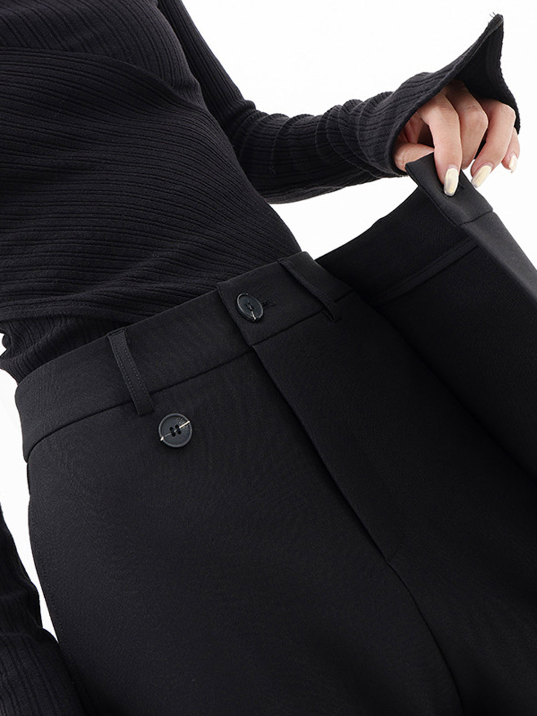 Pantalon femme taille asymétrique | Coupe flatteuse élégante | Silhouette moderne, confort au quotidien