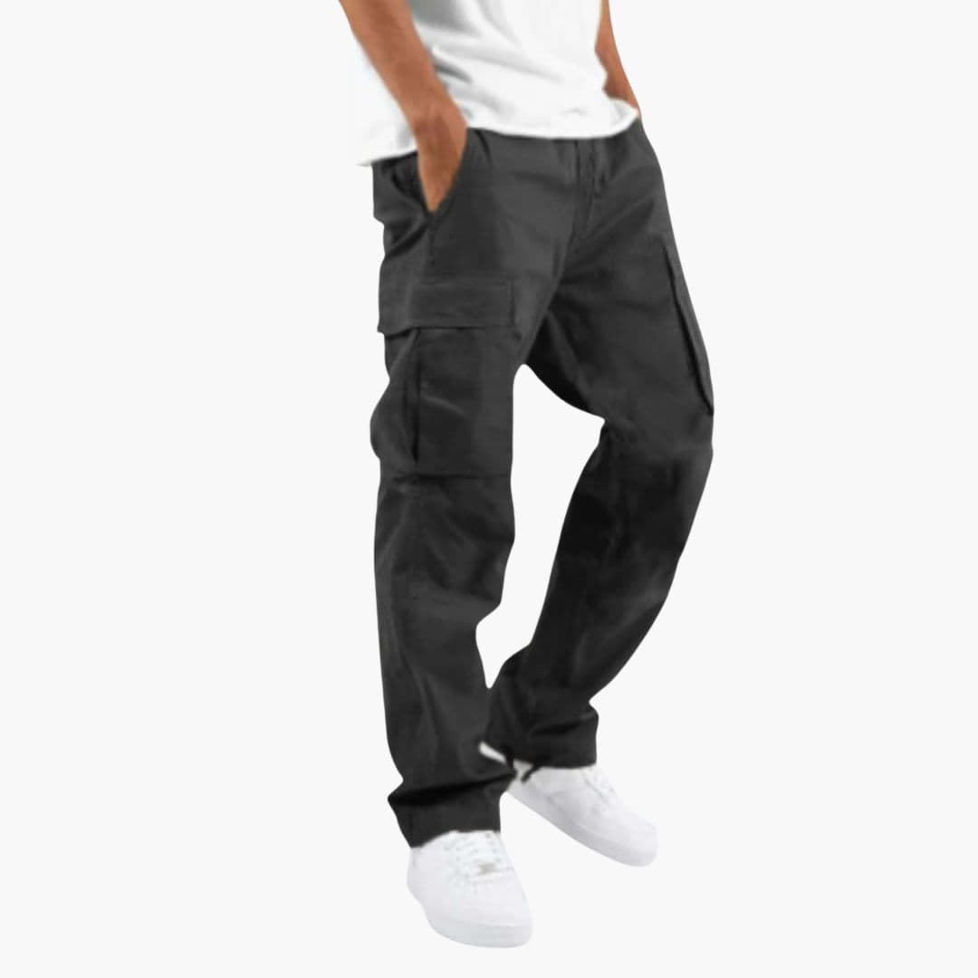 Pantalon Cargo Homme à Jambes Larges et Multiples Poches