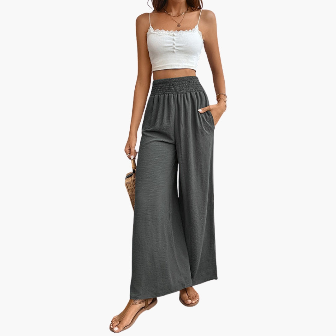 Pantalon Femme à Jambes Larges