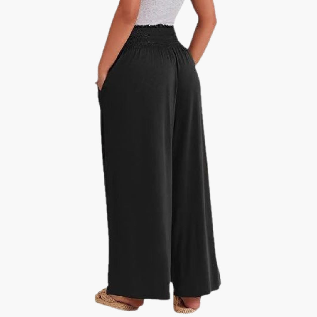 Pantaloni Donna a Gamba Larga con Taglio Ampio