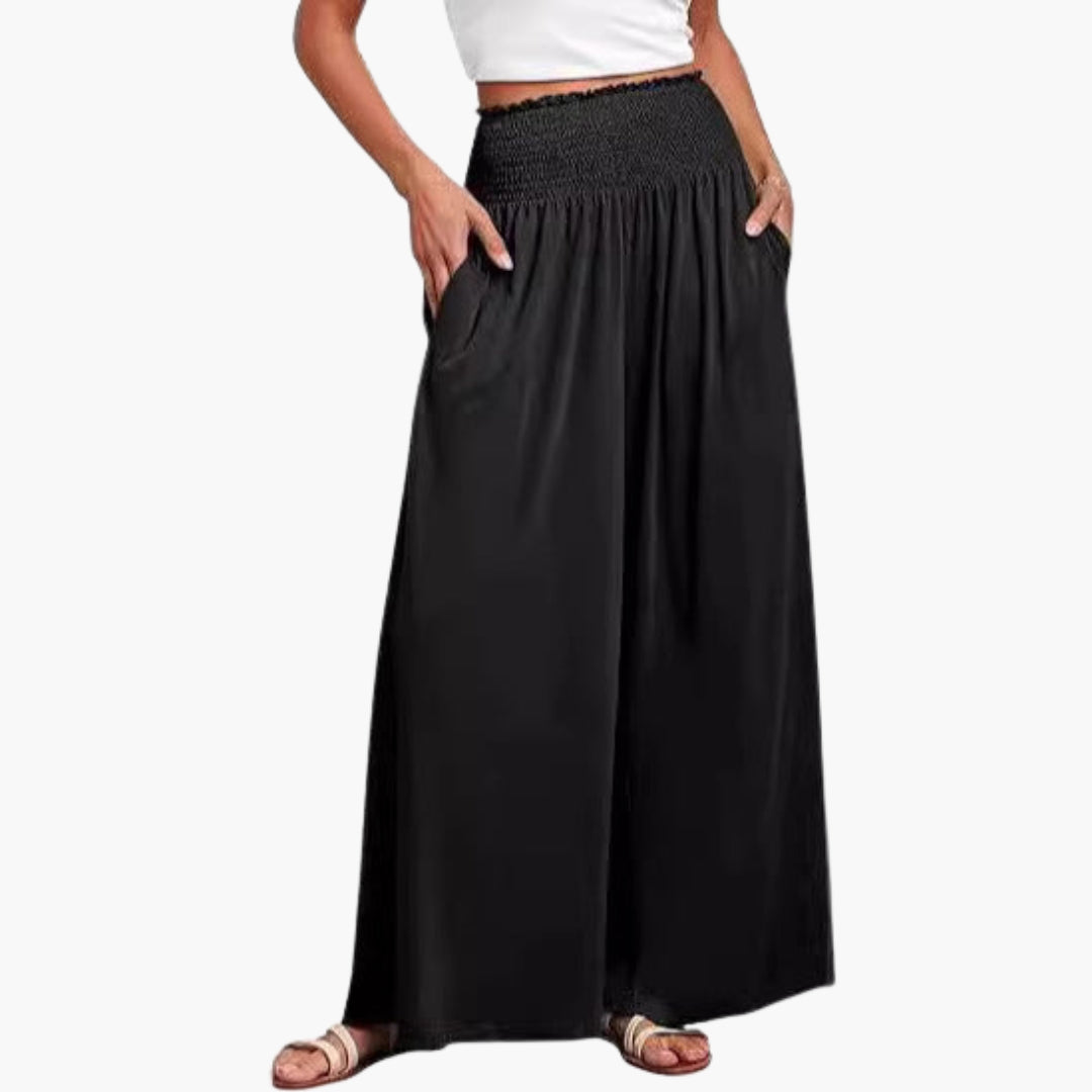 Pantaloni Donna a Gamba Larga con Taglio Ampio