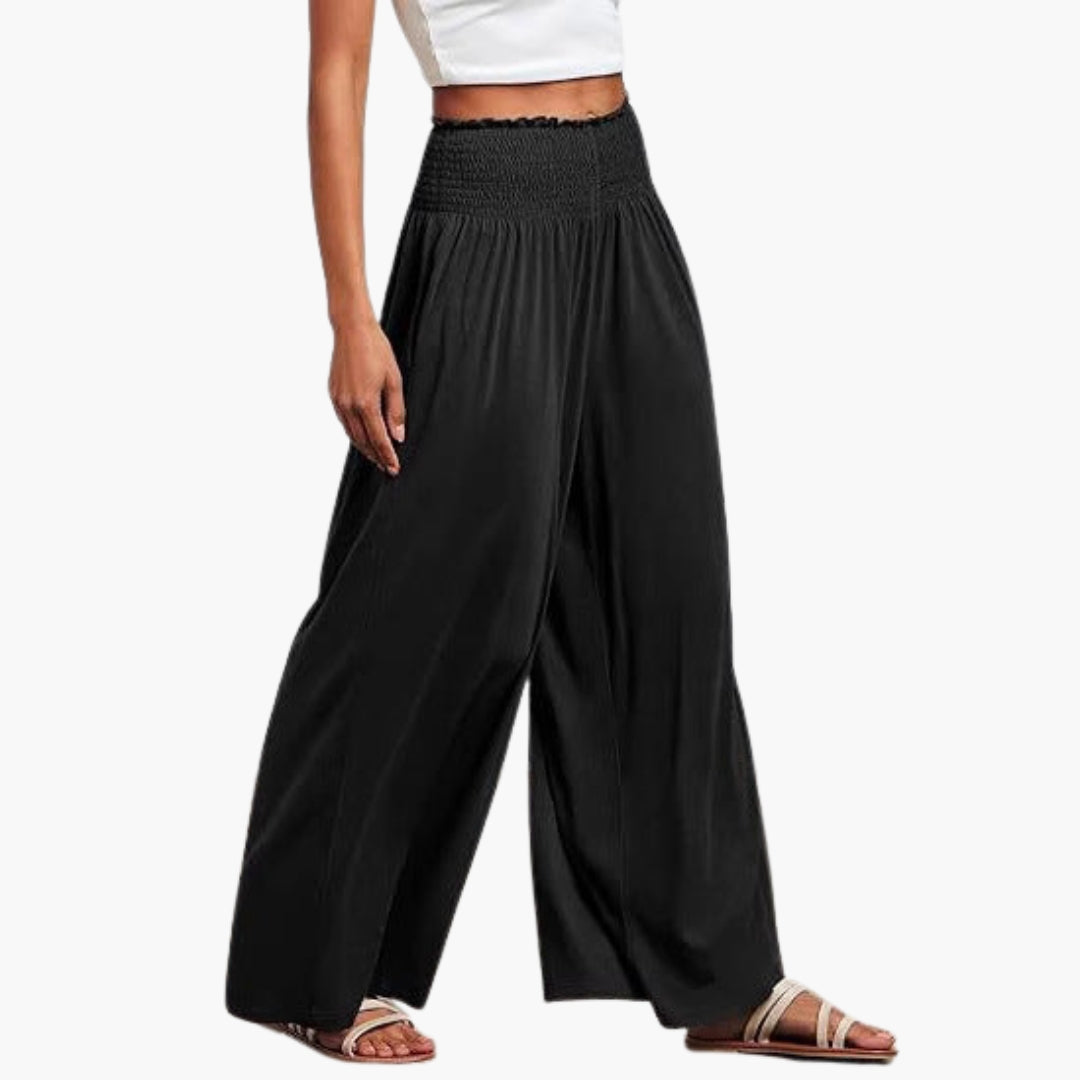 Pantaloni Donna a Gamba Larga con Taglio Ampio