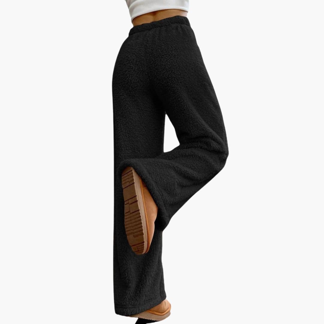 Pantalon Femme avec Taille Cordon et Ourlet Long