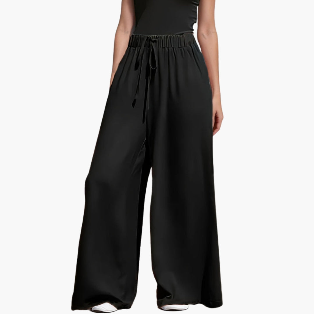 Pantaloni Donna con Vita Elastica e Superficie Liscia