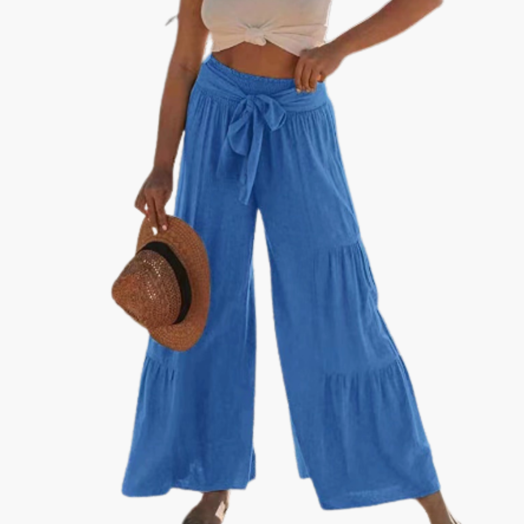Pantaloni donna con vita elastica per l’estate