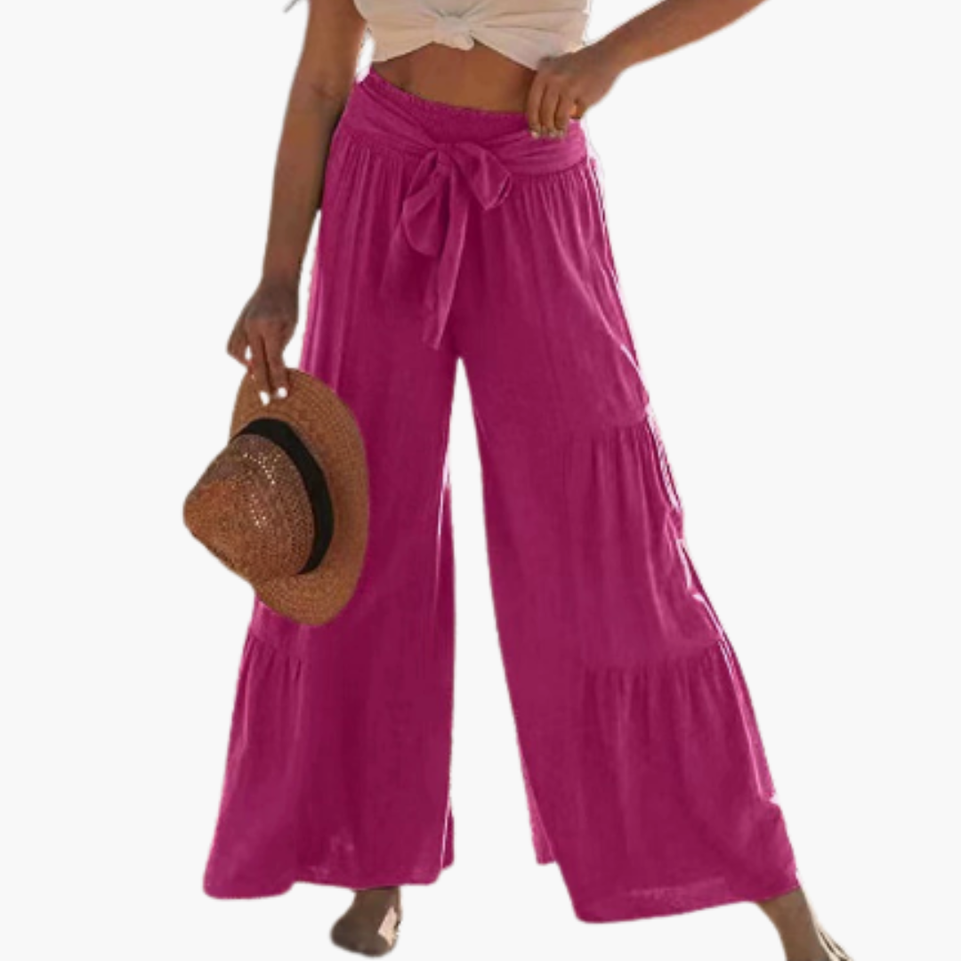 Pantaloni donna con vita elastica per l’estate